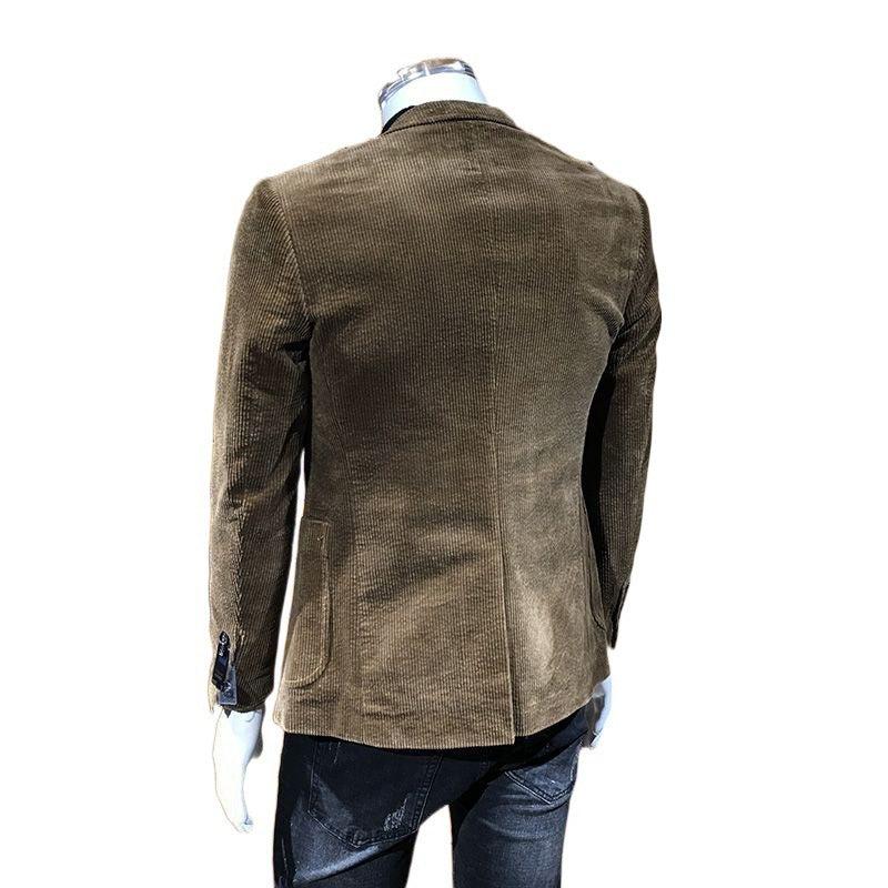 Corduroy Suit Men's Business Slim Fit Casual