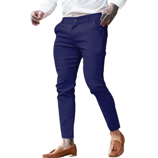 Men's Twill Cotton Stretch Fashion Slim Pencil Pants
