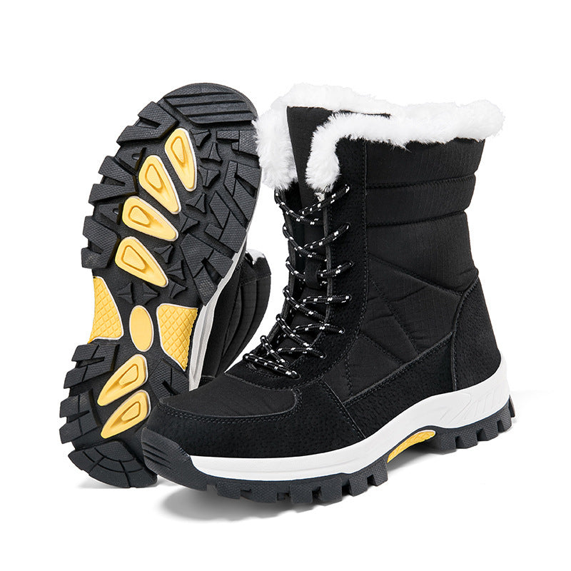 Ladie's Non-slip Waterproof Cold-proof Snow Boots Cotton-padded