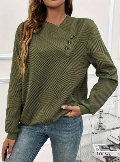 Elegant Asymmetrical Hem Button-Front