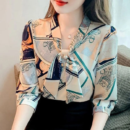 Three-quarter Sleeve Chiffon Shirt