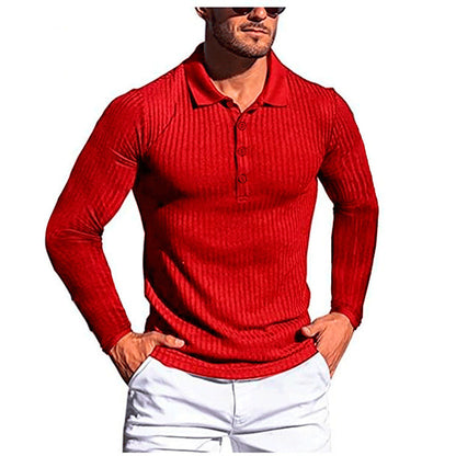 High Elastic Slim Knit Bottoming Men T-Shirt