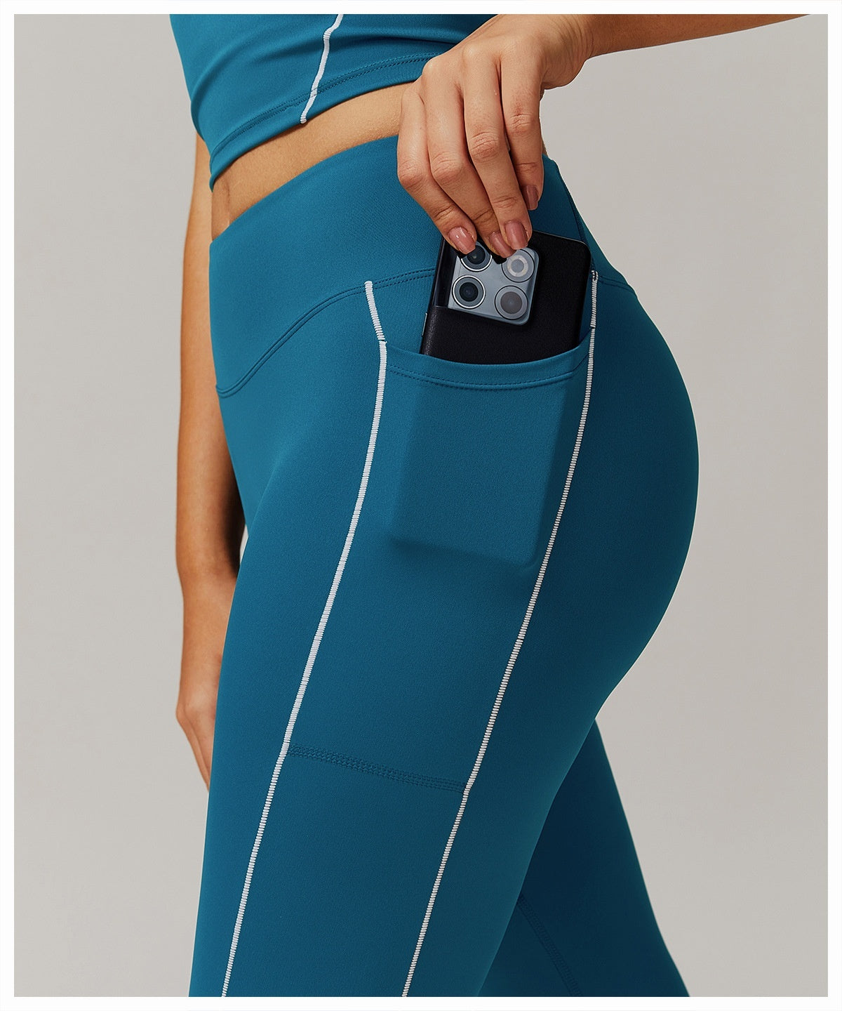 High Waist Nude Feel Pocket Sports Pants