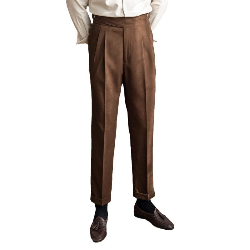 Men's High Waist Straight Pants