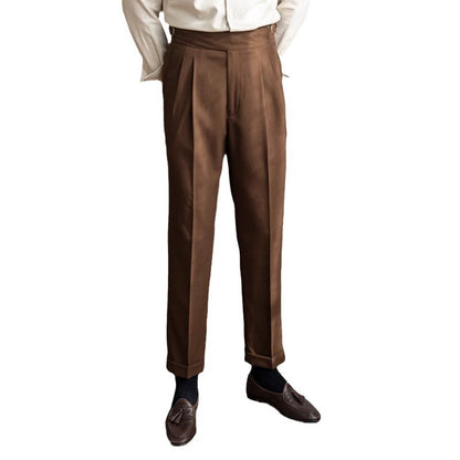 Men's High Waist Straight Pants