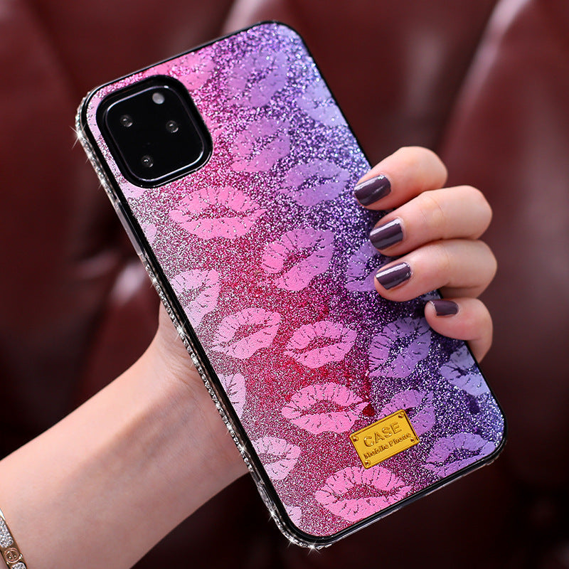 Glitter powder side phone case