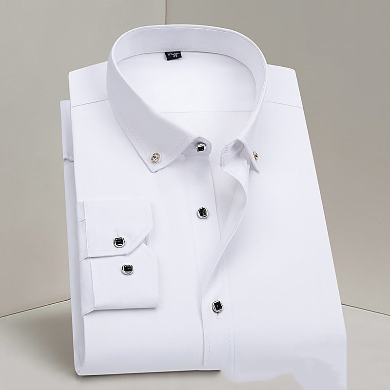 Formal Wear Men's Shirt Wedding Pure White