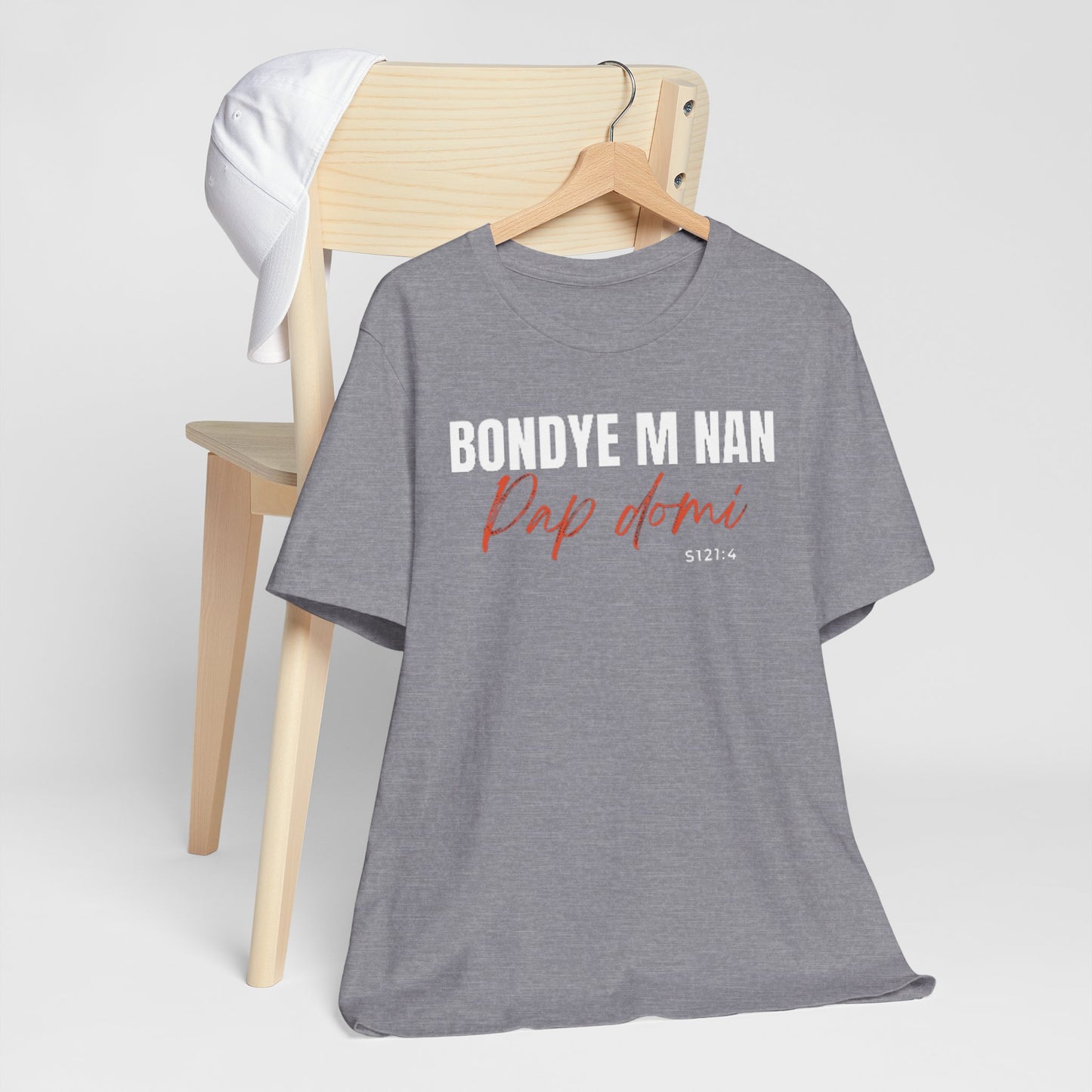(White Letters) Unisex Tee | Bondye M Nan Pap Domi