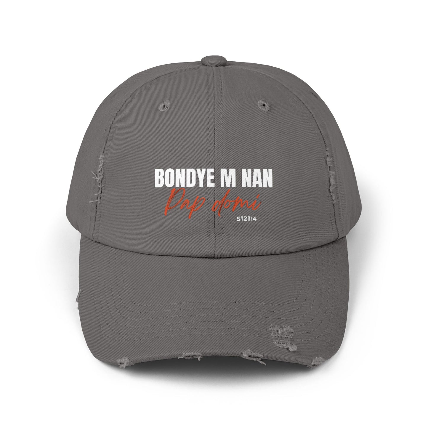 Unisex Cap Design "Bondye m nan pap Domi"