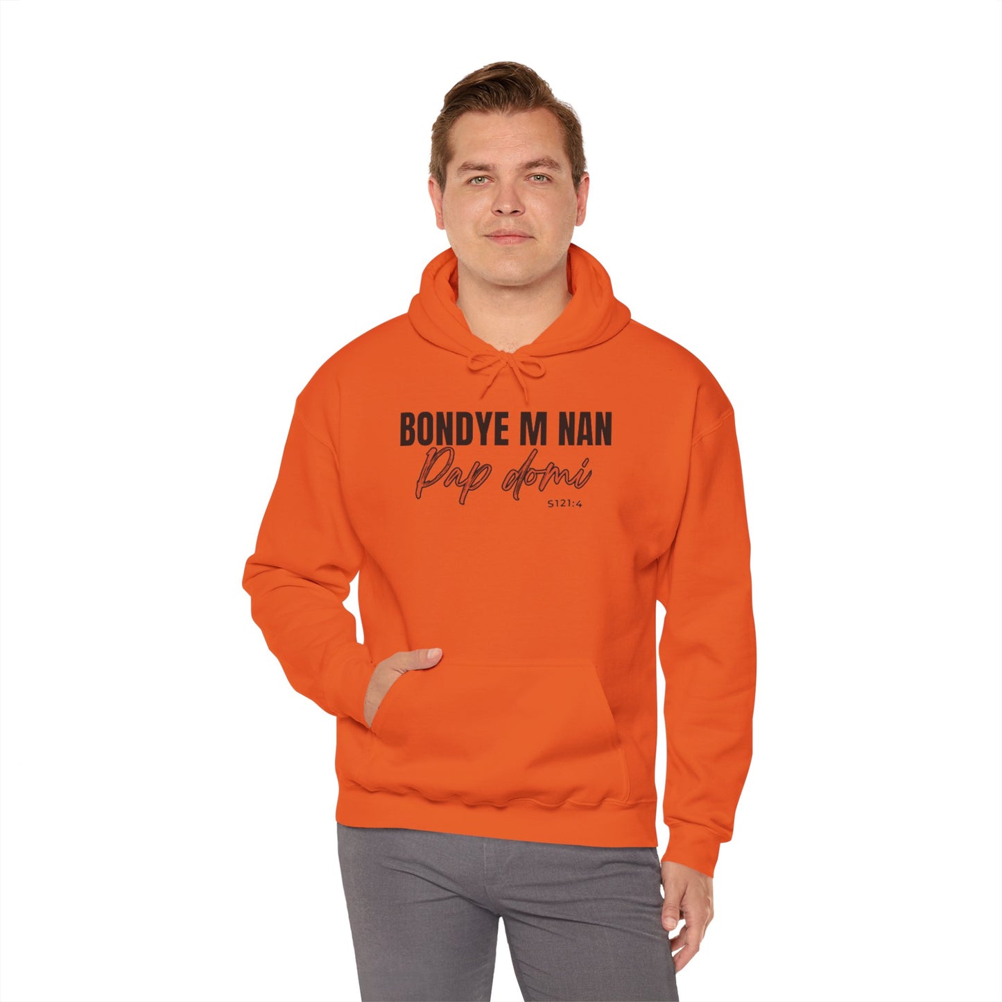 Hoodie Designed "Bondye m nan pap Domi"