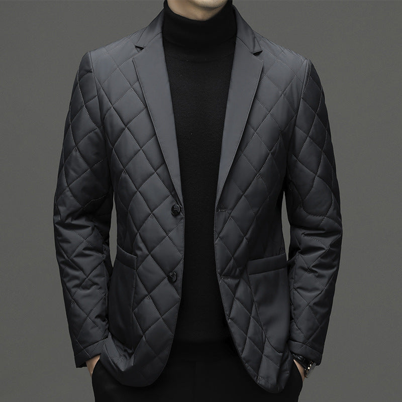 Clothing Down Men's Lapel Thick Warm Jacket
