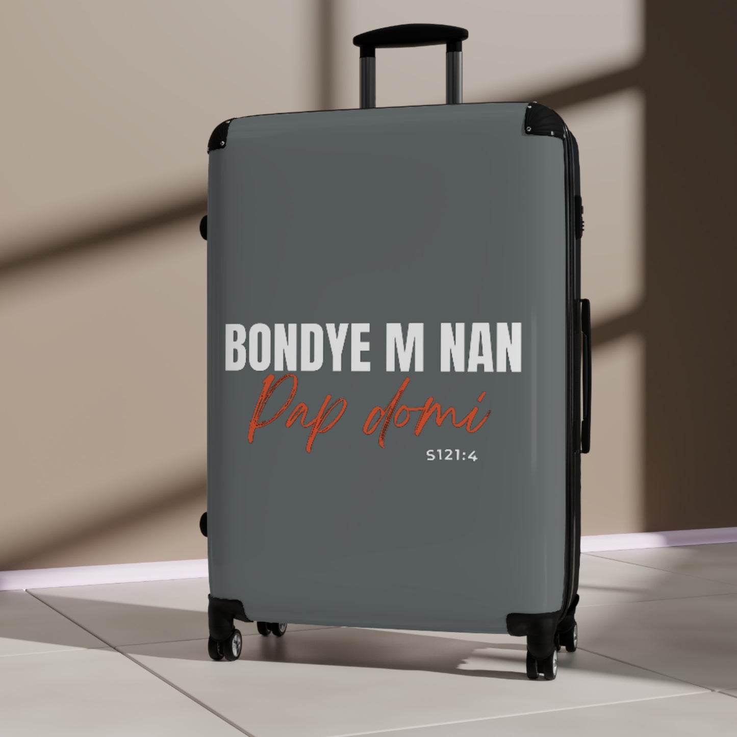Travel Suitcase "Bondye m nan pap Domi"