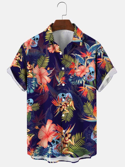 Summer Flower Pattern Seaside Shirt
