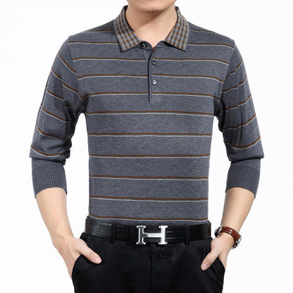 Men's sweater lapel thin section men's sweater