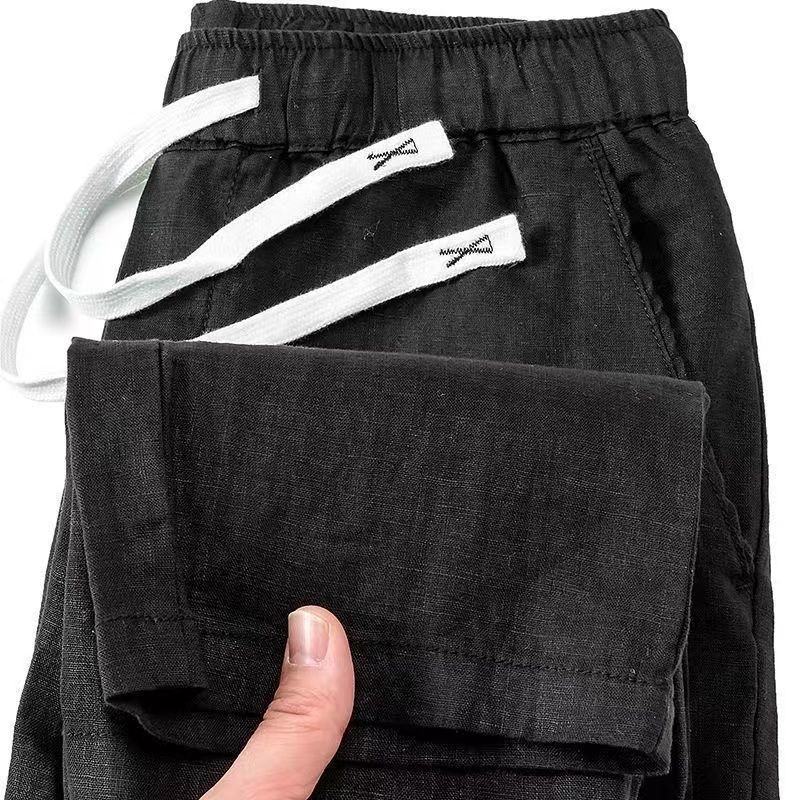 Pure Linen Breathable Elastic Pants