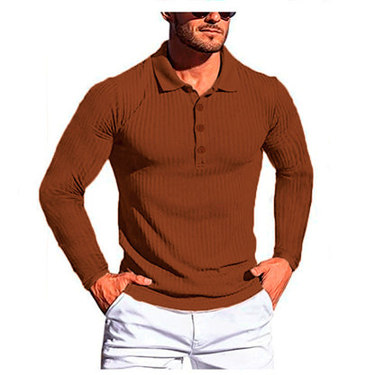 High Elastic Slim Knit Bottoming Men T-Shirt