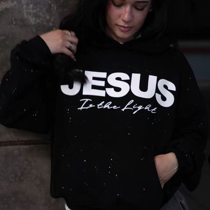 American Pullover Round Neck Hooded Sweatshirt