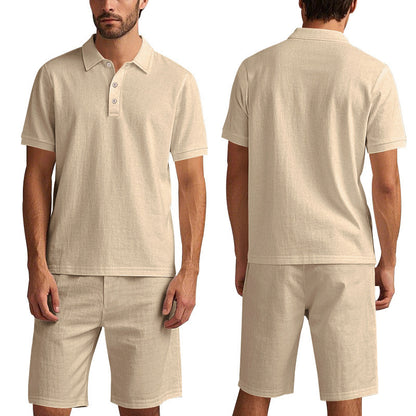 Men's Loose Linen Breathable Shorts Suit