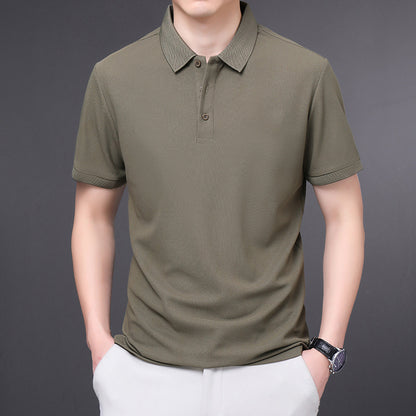 Men's Lapel Short Half Sleeve T-Shirt