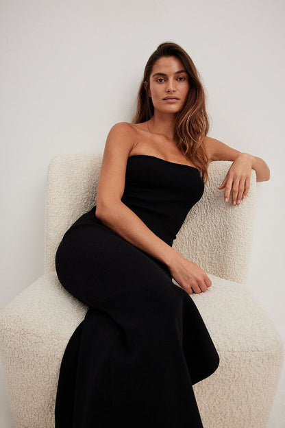 Sexy Graceful Tube Top Long Dress Off-shoulder