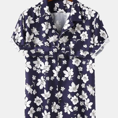 Summer Flower Pattern Seaside Shirt