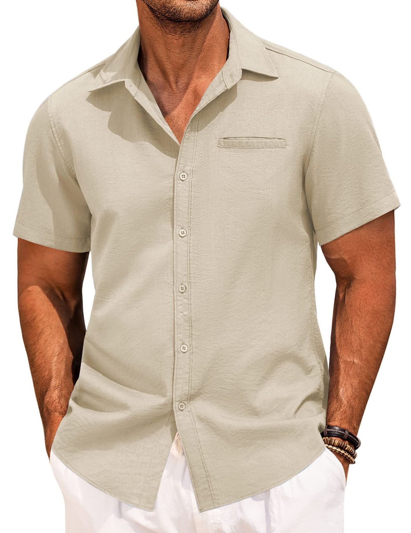 Lapel Hawaiian Shirt Short Sleeve