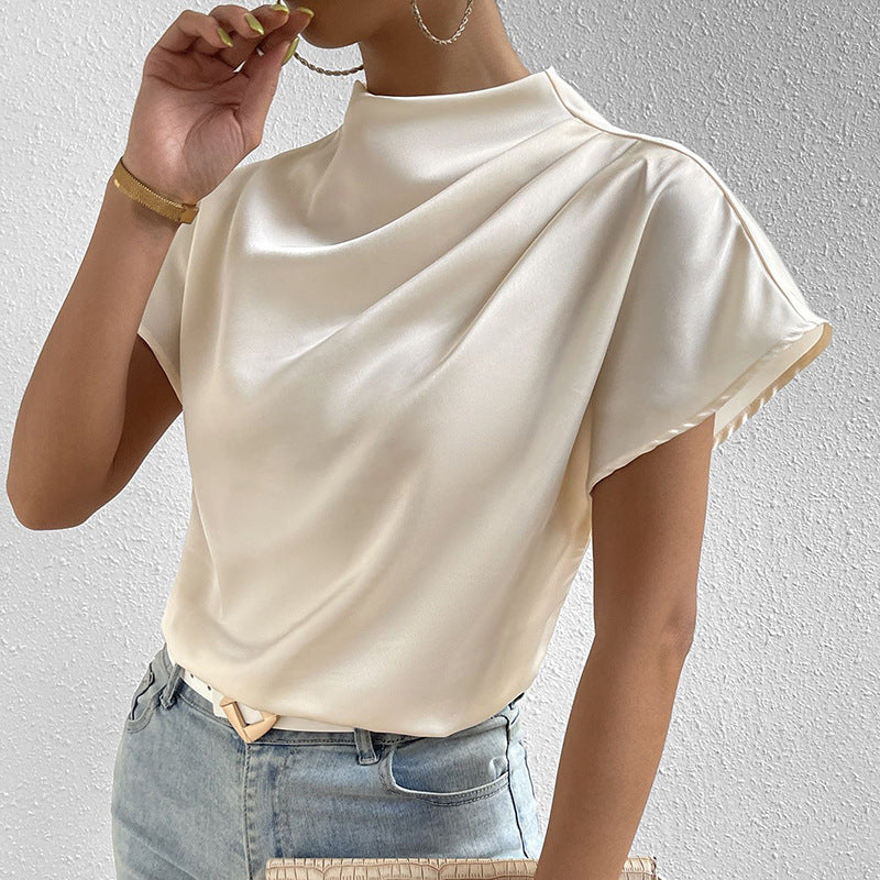 Elegant Folding Loose Women's Tops