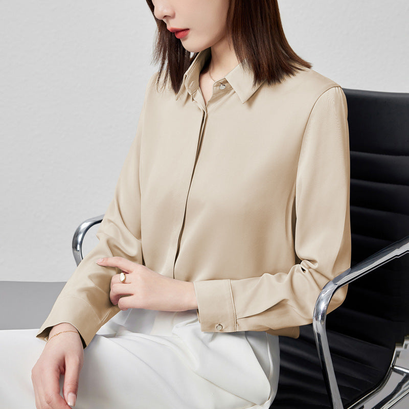 Graceful Satin Top Shirt