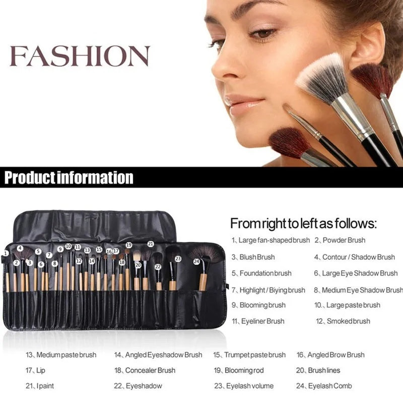 24 Pcs Makeup Brush Sets Professional Cosmetics