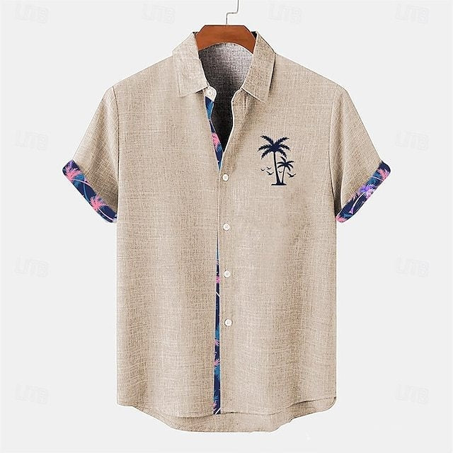 Ocean Fish Pattern Lapel Loose Sleeve T-Shirt