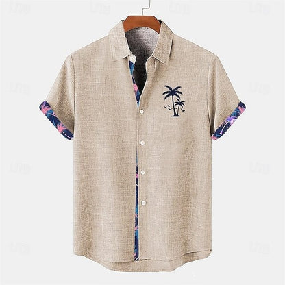 Ocean Fish Pattern Lapel Loose Sleeve T-Shirt