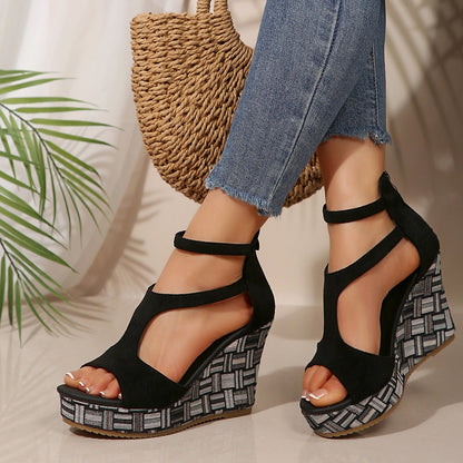 Women's Ankle-strap Buckle Hemp-soled Sandals