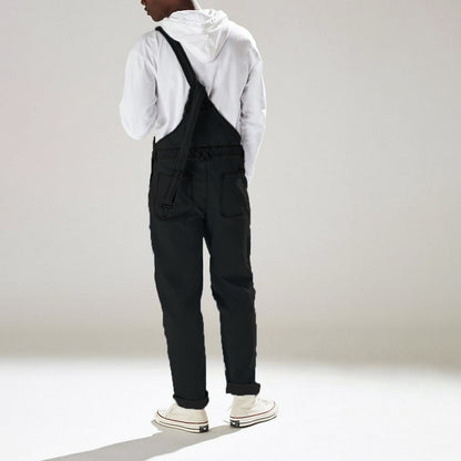 Men Suspenders One-piece High Waist Jeans