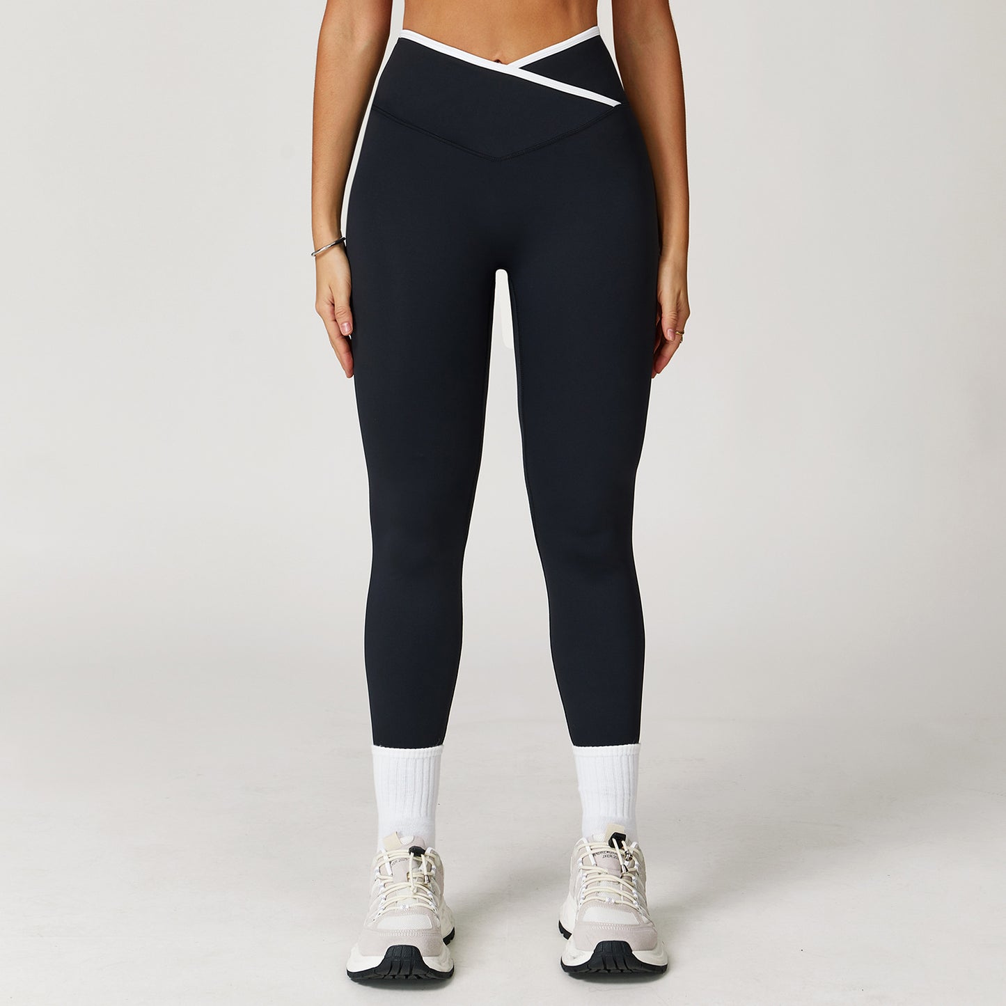 Skinny Fitness Pants Cross High Waist