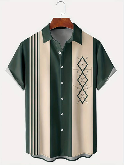 Color Loose Short-sleeved Shirt Lapel