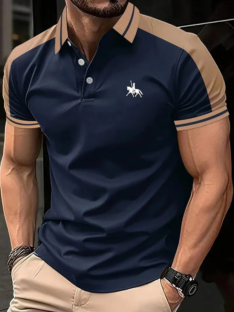 Men's Daily Lapel Short Sleeve T-Shirt