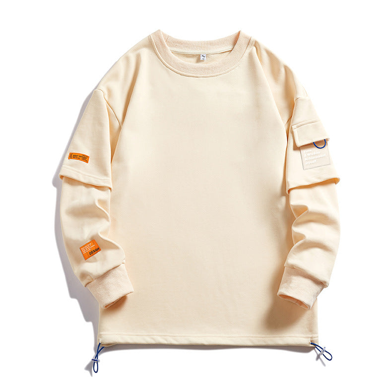 Long Sleeve Round Neck Lazy Style Sweatshirt