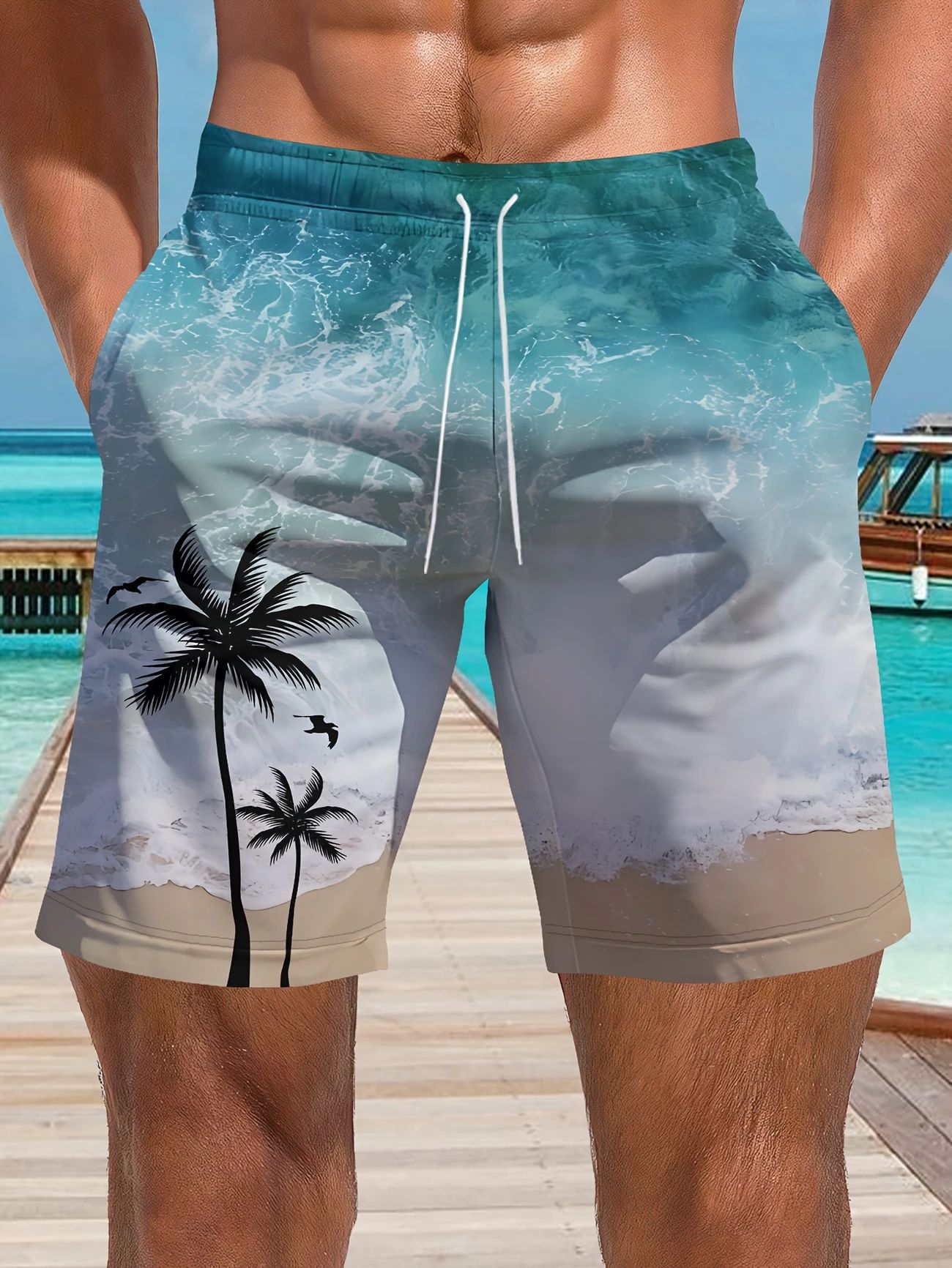 Micro-elastic Quick-drying Swimming Trunks