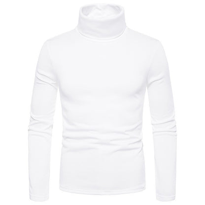 Men's Fur Pullover High Collar T-shirt