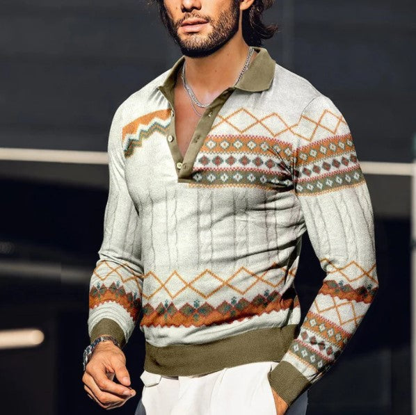 Fashion Men's Long-sleeved T-Shirt
