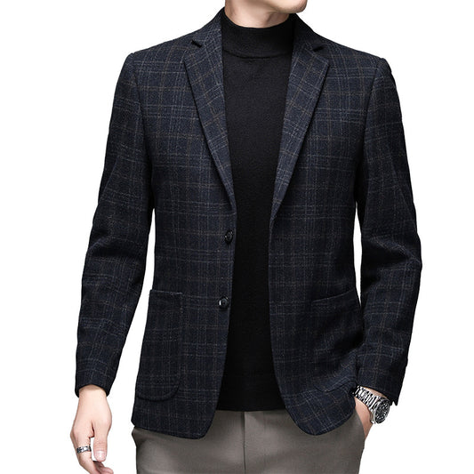 Men's Woolen Suit Thick Warm Jacket