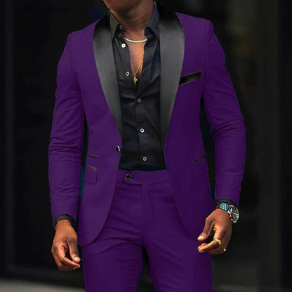 Men's Business Suit Coat Trouser Suit