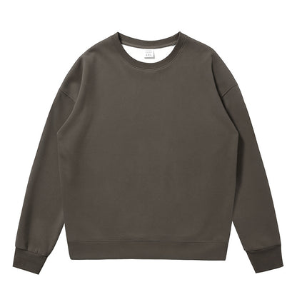Non-gender Earth Color Round Neck Sweatshirts