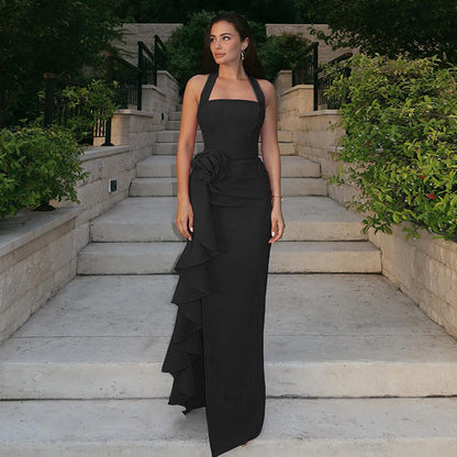 Beautiful Slim Three-dimensional Split Dress