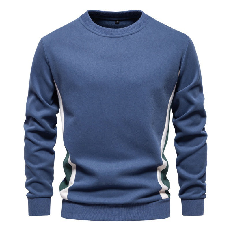 Men Slim Fit Long Sleeves Patchwork Sweatshirt