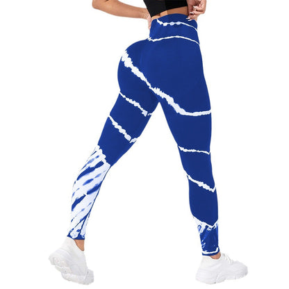 Tie-dye Stripes Seamless Fitness Pants