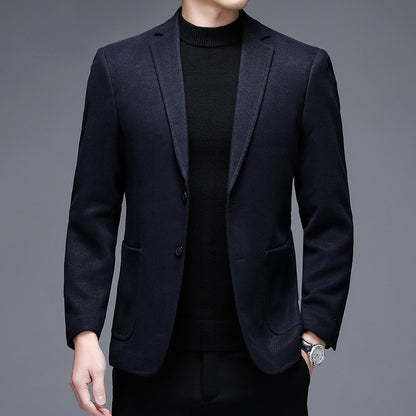Men's Woolen Suit Thick Warm Jacket