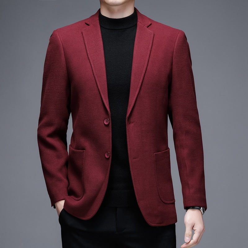 Men's Woolen Suit Thick Warm Jacket