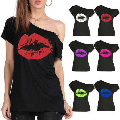 Women's Loose Shoulder Versatile T-shirt