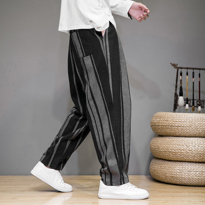 Bold Stripes Wide Men's Pants